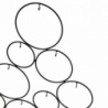 Albero di natale metallo nero cm 63,5x28h95,5