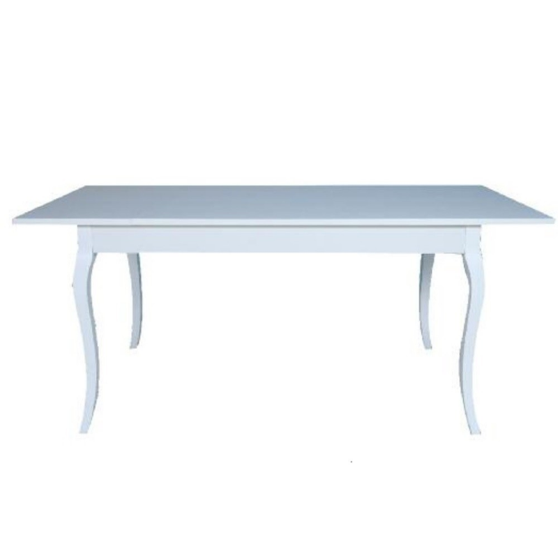 Tavolo Liberty allungabile 140x85 bianco frassinato moderno