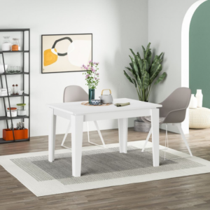 Tavolo allungabile Megaron bianco 120x80 cm moderno e pratico