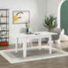 Tavolo allungabile Megaron bianco 120x80 cm moderno e pratico