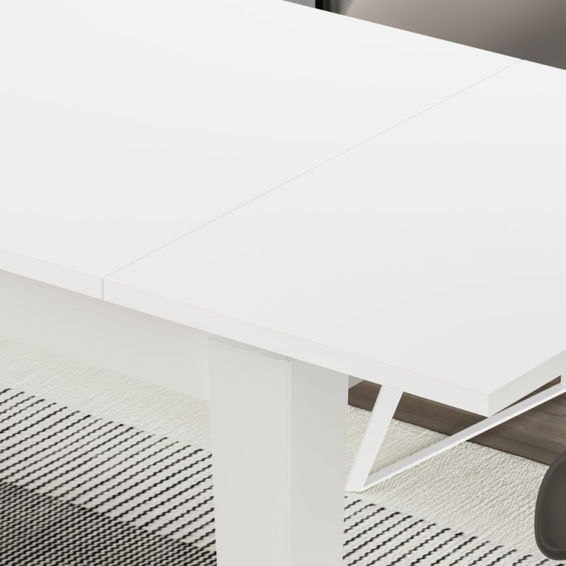 Tavolo allungabile Megaron bianco 120x80 cm moderno e pratico