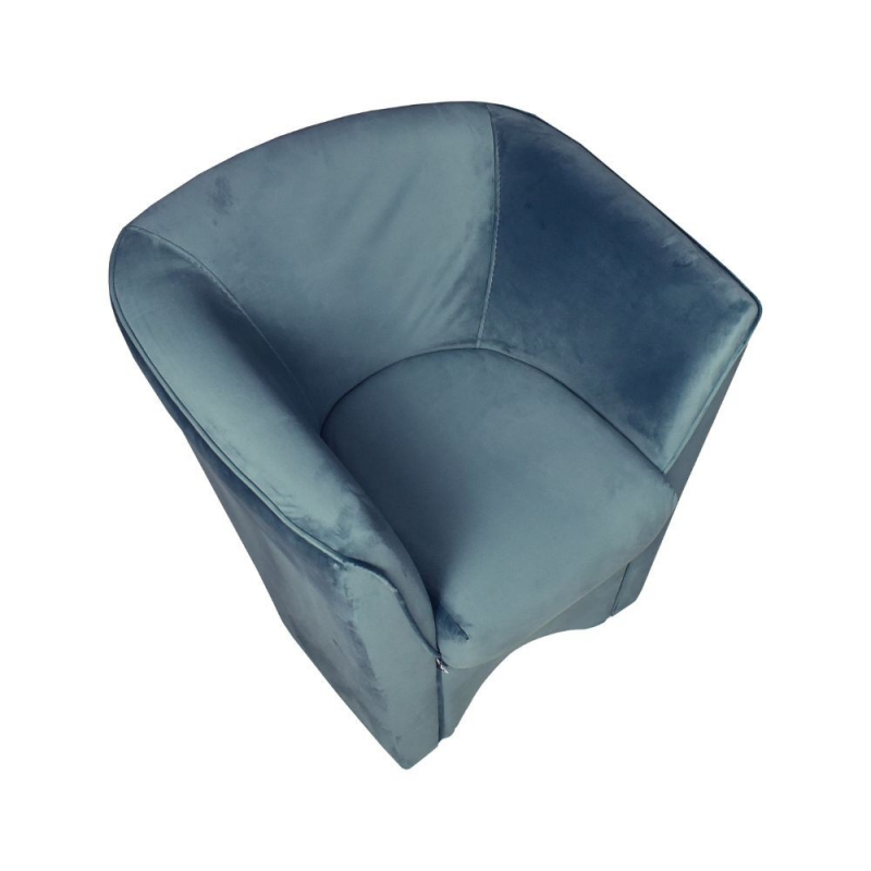 Poltrona Tago tessuto ottanio Riviera 18 classica elegante
