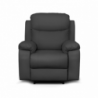 Poltrona Chicago reclinabile ecopelle grafite relax moderno