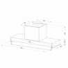 Cappa sottopensile Samet Kripto90 nera classe D | Cappe cucina