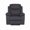 Poltrona Chicago reclinabile elettrica tessuto Twist 20 grigio