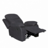 Poltrona Chicago reclinabile elettrica tessuto Twist 20 grigio