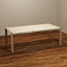 Tavolo rettangolare allungabile Golia 130x80 tortora rovere sbiancato