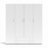 Armadio 4 ante 2 cassetti Seba 4 colore bianco