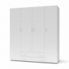Armadio 4 ante 2 cassetti Seba 4 colore bianco