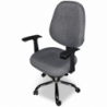Poltrona da ufficio CR415 tessuto grigio e base cromata ergonomica