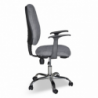 Poltrona da ufficio CR415 tessuto grigio e base cromata ergonomica