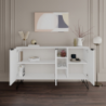 Madia Clara bianco 3 ante 142x35,5x83h moderna e capiente