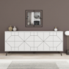 Madia 6 ante Dune 183 cm colore bianco moderna e capiente