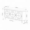 Madia 6 ante Dune 183 cm colore bianco moderna e capiente