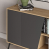 Madia Fiona 180 cm con 2 ante rovere e due antracite moderna