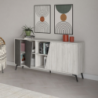 Madia Fiona 180 cm bianco vintage e retro grey moderna e capiente