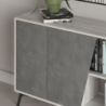 Madia Fiona 180 cm bianco vintage e retro grey moderna e capiente