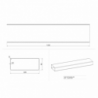 Tubo rettangolare per cappa BV2291200 220x90 mm. 1,2 mt.