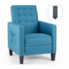 Poltrona Malea recliner massaggiante tessuto blu 4 punti relax