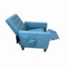 Poltrona Malea recliner massaggiante tessuto blu 4 punti relax