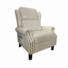 Poltrona Wing recliner massaggiante ecopelle beige 6 punti relax