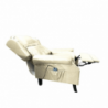 Poltrona Wing recliner massaggiante ecopelle beige 6 punti relax