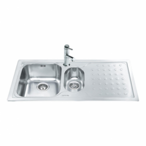 Lavello Smeg LV100D3 1 vasca 1/2 gocciolatoio destro 100x50 inox
