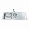 Lavello Smeg LV100D3 1 vasca 1/2 gocciolatoio destro 100x50 inox