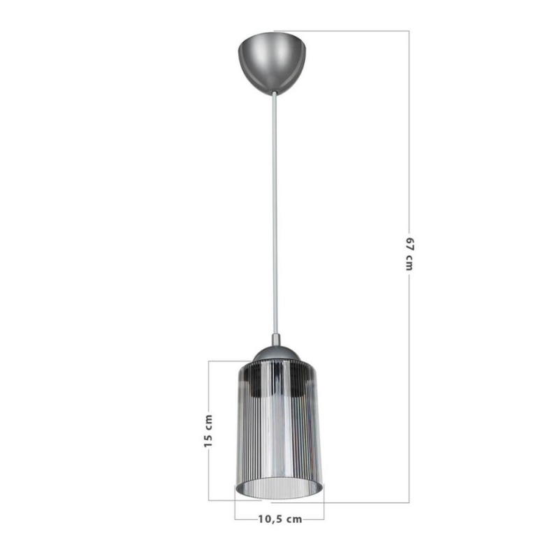 Lampada da soffitto Optical ASZ1027 paralume plastica fumé moderna