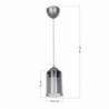 Lampada da soffitto Optical ASZ1027 paralume plastica fumé moderna