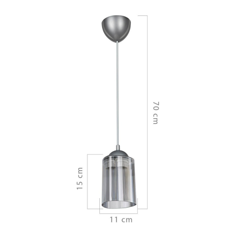 Lampada da soffitto Optical MDL3871 triangolo plastica fumé moderna
