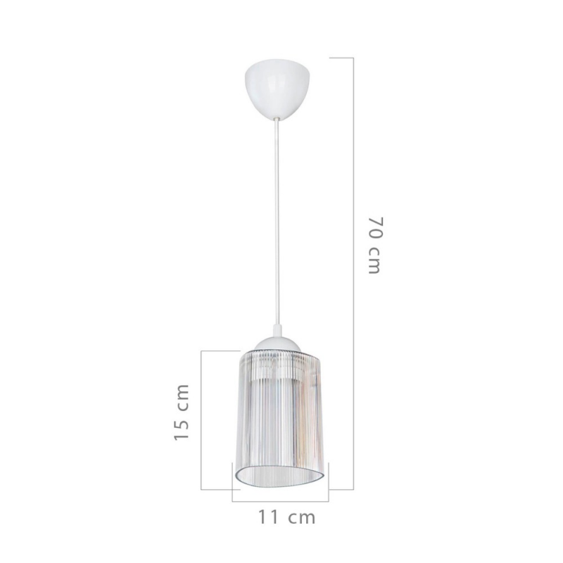 Lampada da soffitto Optical MDL3749 triangolo plastica ambrato