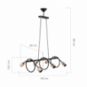 Lampada da soffitto Derbent MDL3938 metallo nero 6 luci moderna