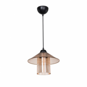 Lampada da soffitto Inka ASZ1464 paralume plastica ambrata design
