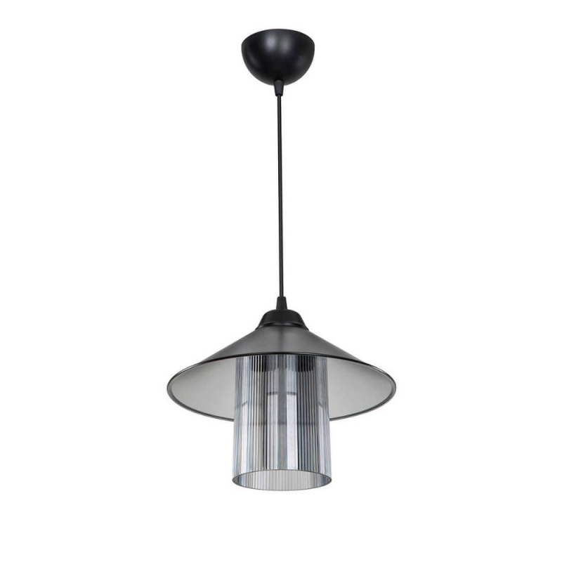Lampada da soffitto Inka ASZ1463 paralume plastica fumé moderna