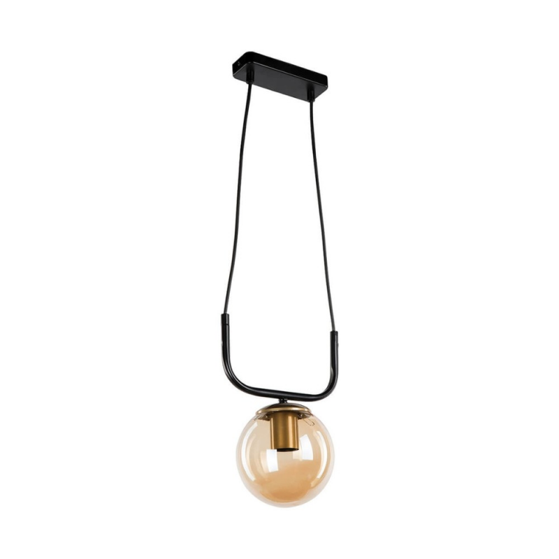Lampada da soffitto Terena ASZ1422 metallo nero 1 portalampada