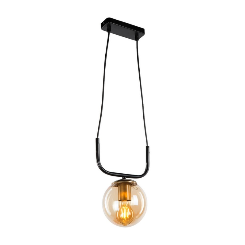 Lampada da soffitto Terena ASZ1422 metallo nero 1 portalampada