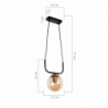 Lampada da soffitto Terena ASZ1422 metallo nero 1 portalampada