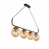 Lampada da soffitto Terena MDL4174 metallo nero 4 portalampada