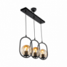 Lampada da soffitto Narissa ASZ1332 metallo nero 3 portalampada