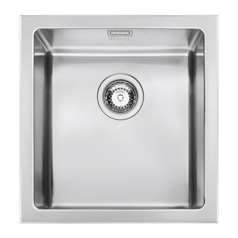Lavello Smeg VQR40 una vasca 40x50 cm semifilo inox moderno