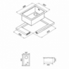 Lavello Smeg VQ20 una vasca 26,7x46,4 cm filotop inox moderno