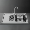 Lavello Smeg SP7915SN 79x50 cm 1 1/2 vasca gocciolatoio nero inox