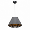 Lampada da soffitto Ayda ASZ1560 paralume tessuto antracite moderna