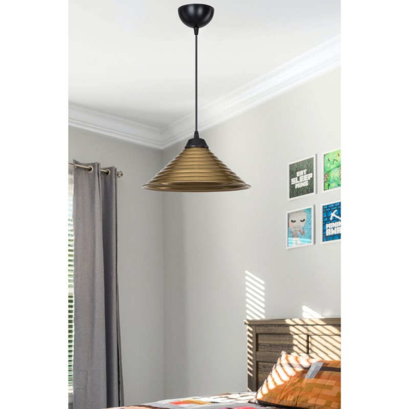 Lampada da soffitto Sava ASZ1619 paralume metallo bronzo design