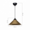 Lampada da soffitto Sava ASZ1619 paralume metallo bronzo design
