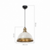 Lampada da soffitto Astek ASZ1636 paralume metallo bianco design