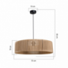 Lampada da soffitto Roya ASZ1747 carta intrecciata effetto bamboo