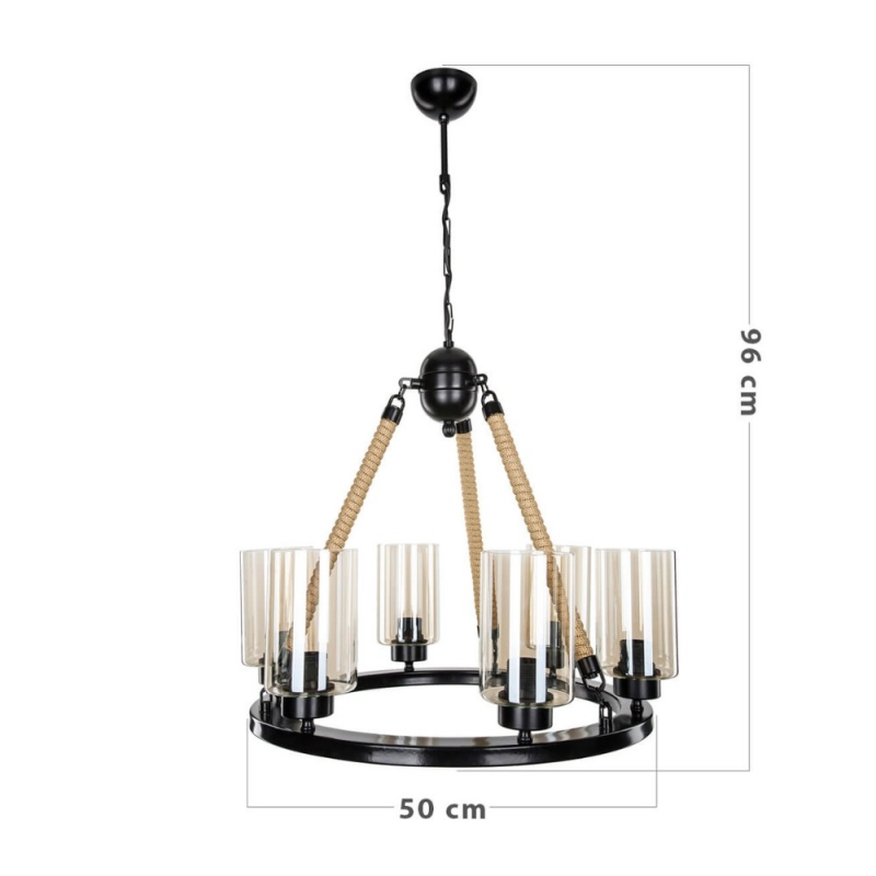Lampada da soffitto Lotus ASZ0686 6 portalampade moderna design
