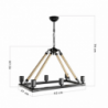 Lampada da soffitto Bohem ASZ0866 6 portalampade moderna design